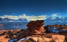 Anime nature mountains landscape utah usa sky Play Gaming Mat Desk