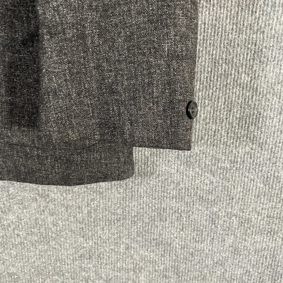 T Carrington Suit Jacket Mens 102 Grey Wool Shoulder Pads Formal Office Vintage - image 3 of 4