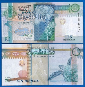 Seychelles P-36 10 Rupees Year ND 2010 Uncirculated Banknote