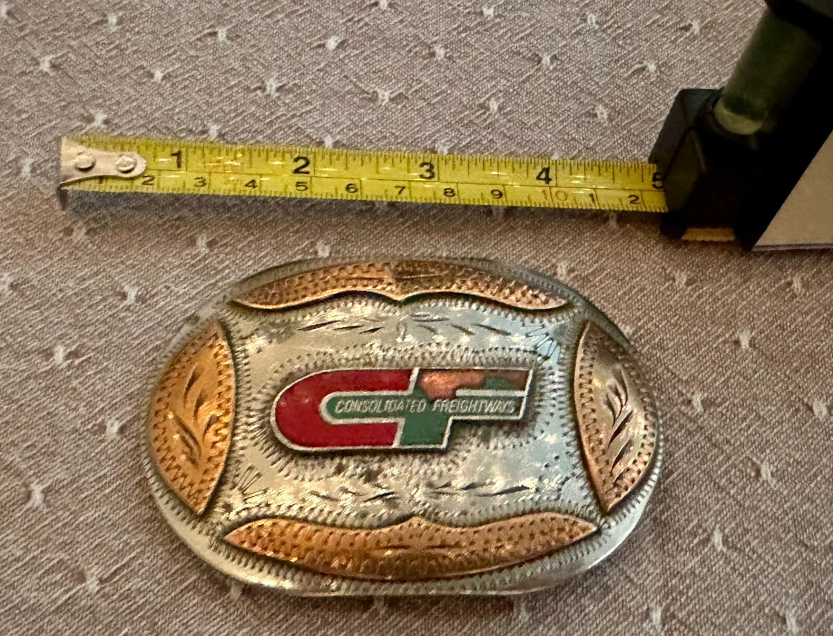 Consolidated Freight Belt Buckle Colorado Springs Colorado Vintage
