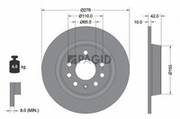 2X Pagid Bremsscheibe 54676NC FüR Opel Zafira Family A05 GroßRaumlimousine Astra