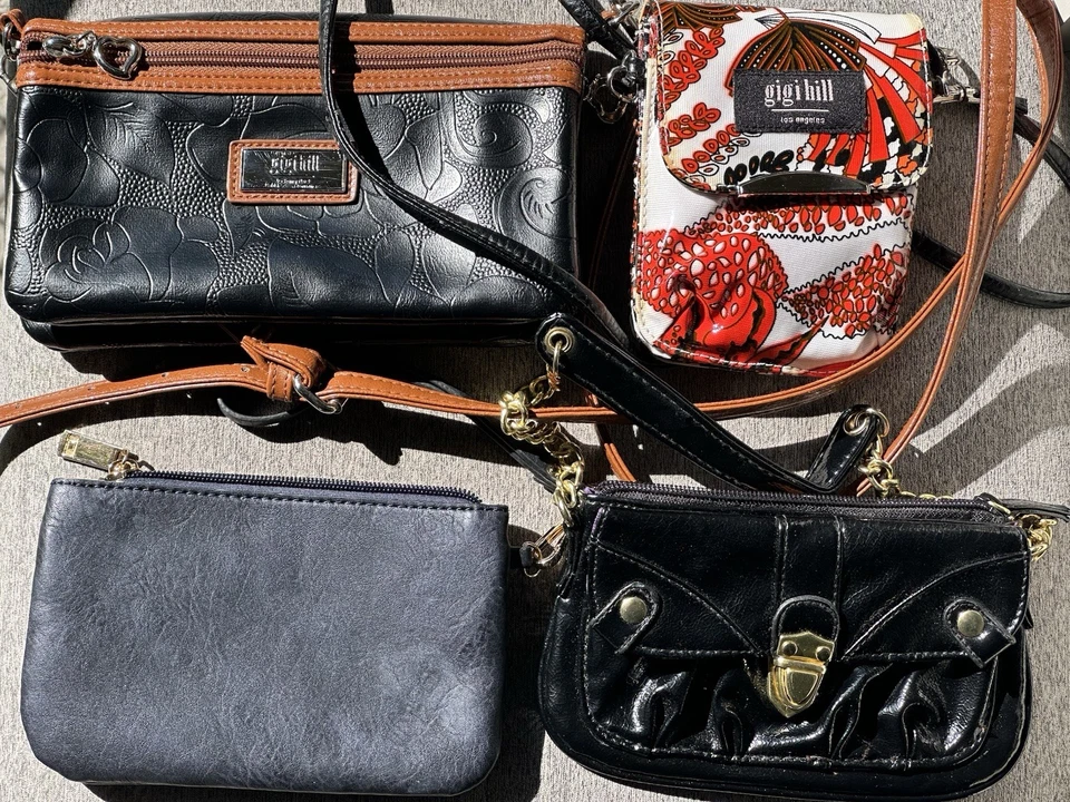 Lote de 4 bolsos para mujer - 2 embragues y 2 carteras bandolera Gigi Hill, estilos mixtos Foto 2 de 4