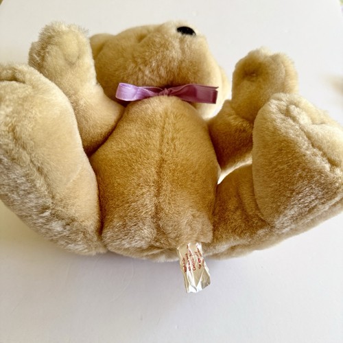1994 Plüschbär/Braunbär mit rosa Fliege/One Stop/sitzt 20 Jahre im Regal - Bild 2 von 7