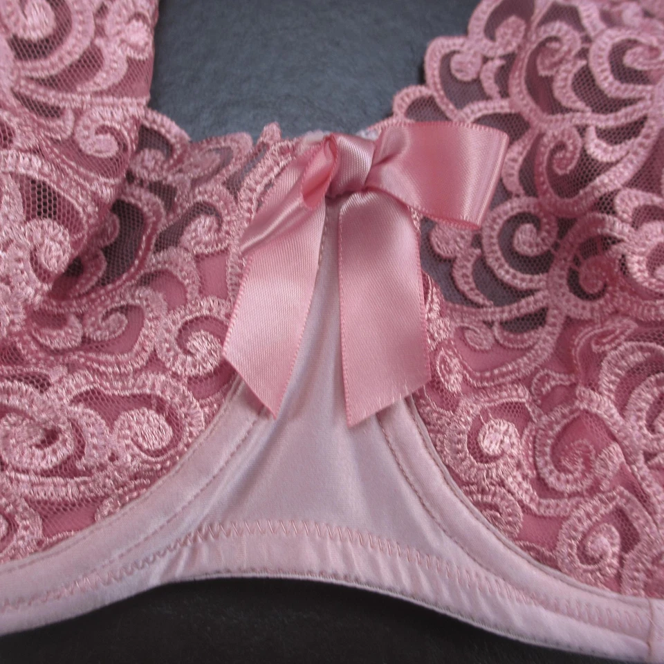 Бюстгальтер женский Victoria's Secret 34DD кружевной на косточках чистый бант белье нижнее белье - Изображение 3 из 4