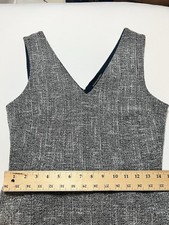 Banana Republic Dress, 6, Navy Blue Tweed V-neck Sheath Dress Work Holiday Party