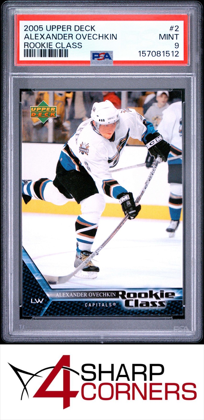 2005 UPPER DECK ROOKIE CLASS #2 ALEXANDER OVECHKIN RC PSA 9 view 1