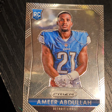 Panini 2015 Prizm Football - Ameer Abdullah Lions Rookie Card #202 (RC). rookie card picture