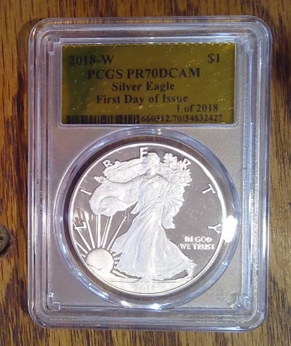 2018-W Proof American Silver Eagle .999 Silver PCGS PR70DCAM (427)