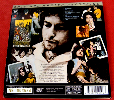 Desire Bob Dylan Desire sacd mfsl SACD Mobile Fidelity MFSL