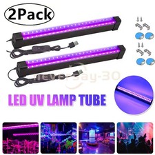 48 LED UV Black Light Bar Fixtures Ultraviolet Lamp Strip US Plug DJ Party Club