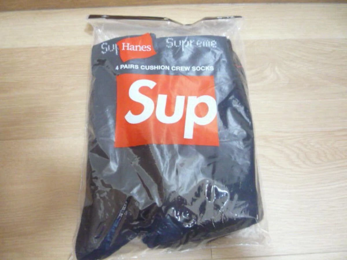 Lot de 4 chaussettes Supreme Supreme Hanes neuves noires Search The Nor