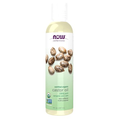 NOW Foods Solutions, Organic Castor Oil, 100% Pure Versatile Skin Care, Multi-Pu