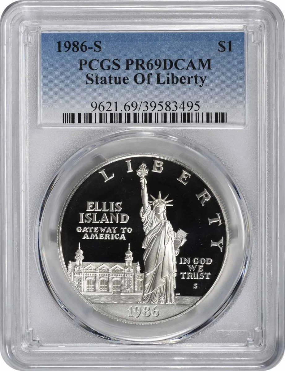 PCGS Certified PR 69 Graded 1986 US Commemorative Coins for sale