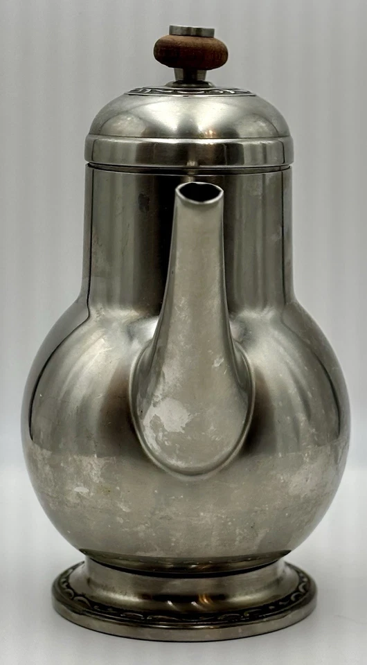 Vintage Oneida Teapot Stainless 18-8 Wood Trim Japan - Image 4 of 4