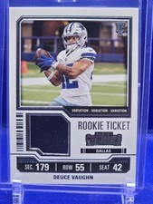 🔥 2023 Panini Contenders Deuce Vaughn Rookie Ticket Variation TS8 Cowboys 🔥