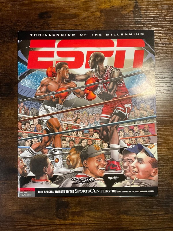Neal Adams Signed ESPN Ali vs Jordan Thrillennium of The Millennium Magazine