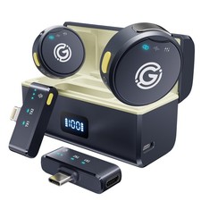 Wireless Lavalier Microphone for iPhone/Android with Lightning, USB C Mini La...