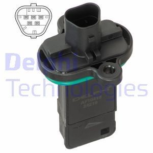 AIR MASS SENSOR FLOW METER DELPHI AF10419-12B1 A FOR VAUXHALL ASTRA VI,ASTRA VII - Picture 2 of 5