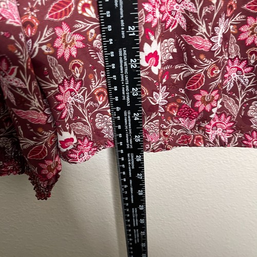 Loft Bluse Damen große Blumen Langarm Karriereshirt Oberteil leicht - Bild 6 von 10