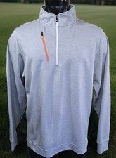 FootJoy Men's Large GRAY 1/2 Zip Activewear SHIRT/Jacket Long Sleeve Golf