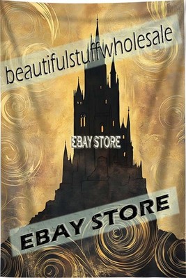 Storm Tower Wall Tapestry Arcane Sky gothic fantasy tower 39X59 in