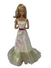 Vintage 1966 Crystal Barbie Doll Toy Figure With Purple Eyes Jewelry Necklace