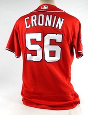 2023 Washington Nationals Matt Cronin #56 Game Issued Pos Used Red Jersey 46 403
