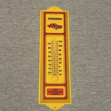 FORD THUNDERBIRD METAL WALL THERMOMETER - HIGH PERFORMANCE LUXURY - MADE IN USA