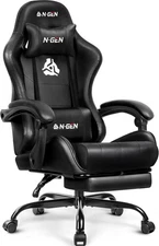 N-GEN GAMING Video Gaming Chair with Footrest Lumbar Support for Home Office Hig
