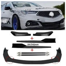Car Front Rear Bumper Lip Spoiler Splitter Body Kits For Acura TLX ILX Black US