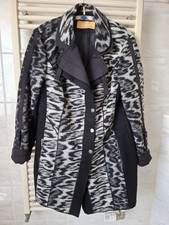 Kurzmantel von Biba Gr.40 Schwarz/Weiß 2Taschen, Neuwertig, Tailliert,