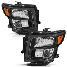 For 2016-2024 Nissan Titan XD Halogen Black Headlights Assembly Headlamps Pair