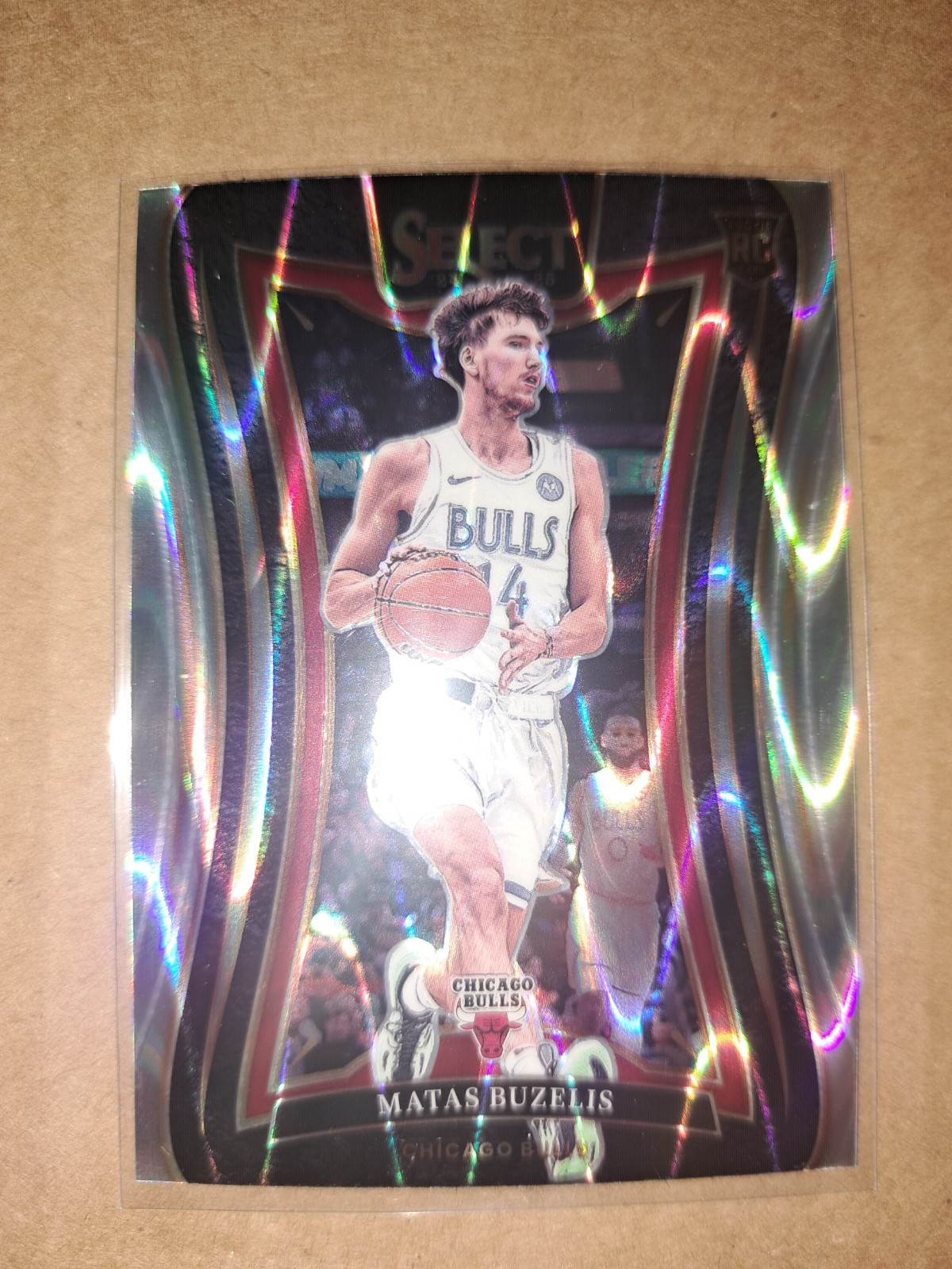 2024-25 Panini Select Matas Buzelis RC #384 Mezzanine Level Silver Tectonic Bull