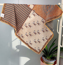 70 Cashmere 30 Silk 65X65cm Wrap Scarf harness Print Double Face Print Shawl