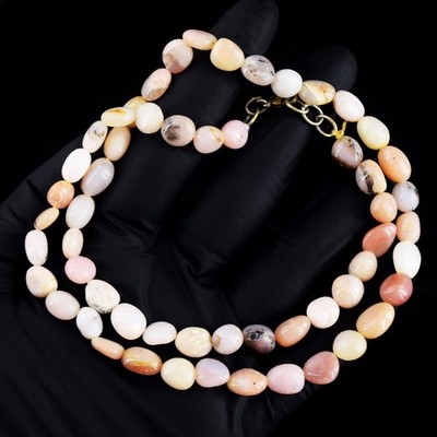 Top Qualität aller Zeiten 137,00 kt rosa australischer Opal beste Perlen Halskette RK 19 E781