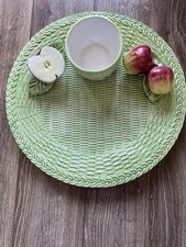 The Mane Lion Apple Basket Weave Round Appetizer Plate
