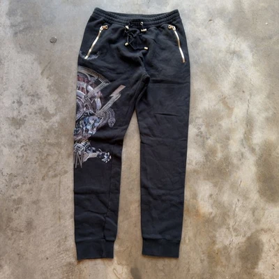 Pantalon Motard En Cuir D'agneau Noir Pierre Balmain - Taille 48/32 - Multi-zippers