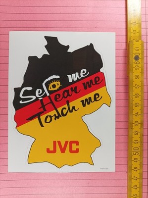 Sticker Aufkleber Reklame Werbung : JVC - See me Hear me Touch me