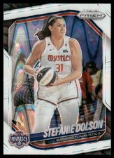 2025 Panini Prizm WNBA #112 Stefanie Dolson White Seismic Prizms