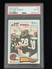 Topps 1982 Anthony Munoz Rookie #51 All-Pro Bengals PSA 6 EX-MT Card