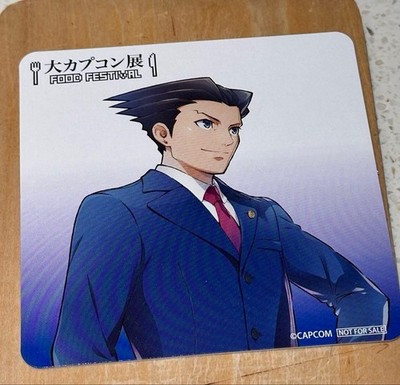 Capcom Exhibition Novelty Coaster  Phoenix Wright (Ace Attorney)