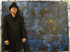 Gerhard Richter Style Giant Canvas Painting 84”X62” (7 Foot) Abstract Modern XL