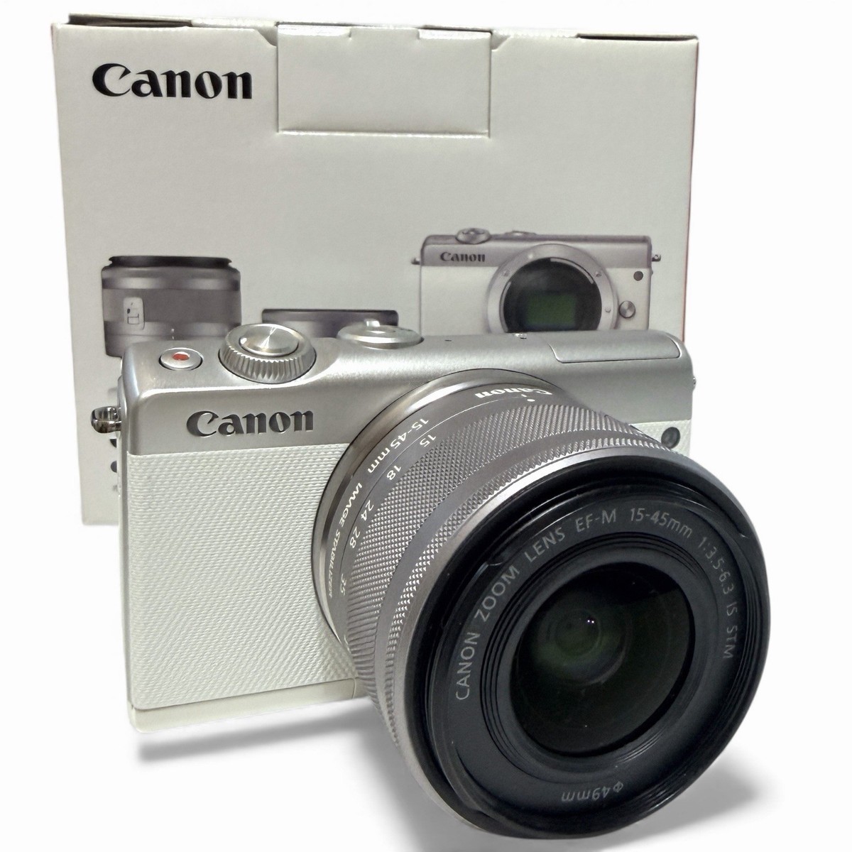 Canon Mirrorless SLR Camera EOS M100 White EF-M15-45 IS STM Lens