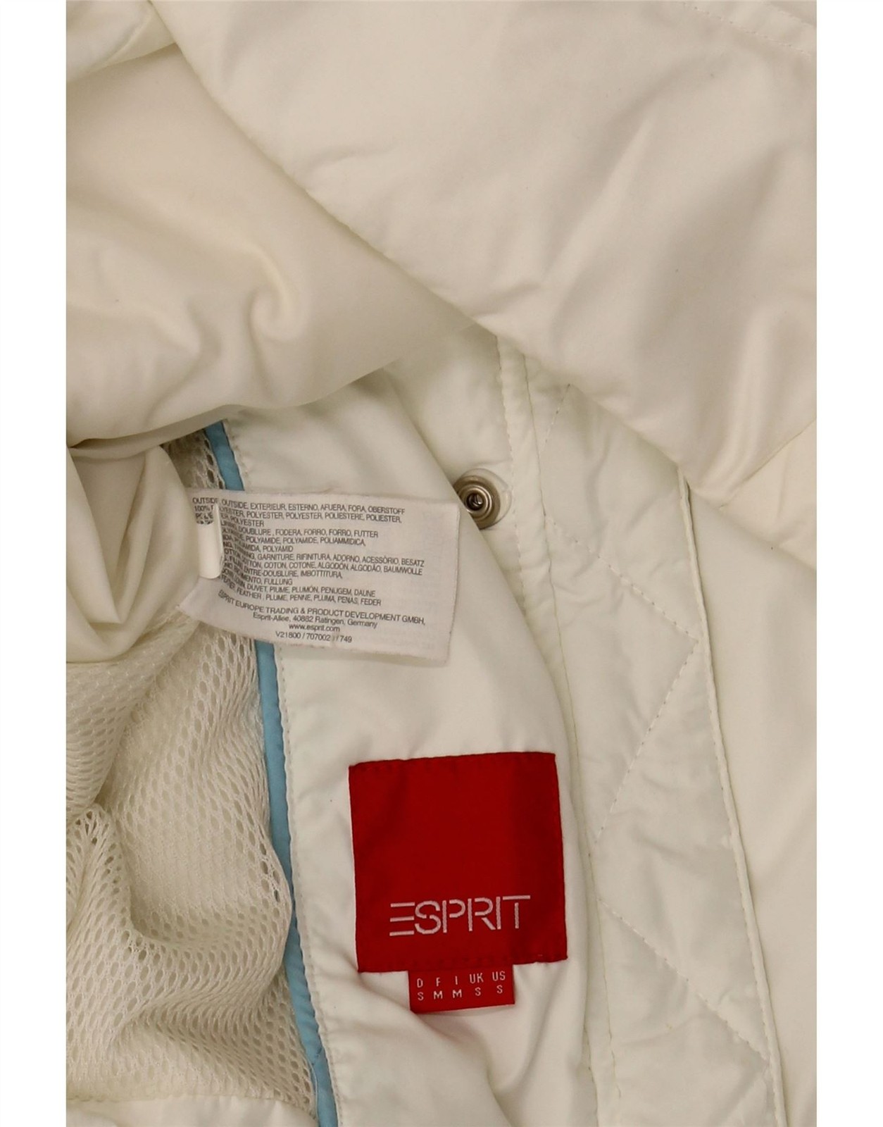 ESPRIT Womens Padded Gilet UK 10 Small Off White Polyester BJ11 thumbnail 3