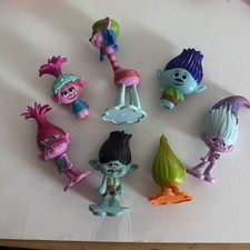 DreamWorks Trolls World Tour Movie Mini PVC 2" Figure Toppers Lot Of 7