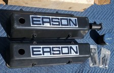 LOOK NOS 70s 80s Erson Black Plastic Small Block Chevy Valve Covers 327 350 383