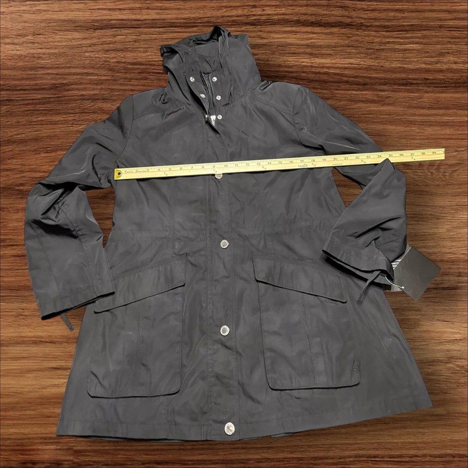 NWT London Fog 3-in-1 Waterproof Hooded Jacket Women’s Size L Black $250 MSRP - Image 3 of 4