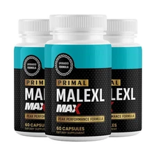 (3 Pack) Primal MaleXL Max Performance & Drive Pills for Male Support 60ct