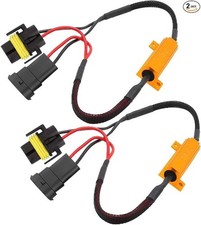2PCS H11 Car LED Resistor Kit, 50W 6Ohm Vehicle Headlight Anti Flick Size: H11