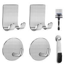Razor Holder for Shower Adhesive Wall Hooks, Premium 304 Stainless Steel Sh...